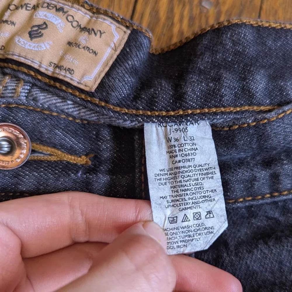Y2k Rocawear Dark Grey Denim Baggy Jeans